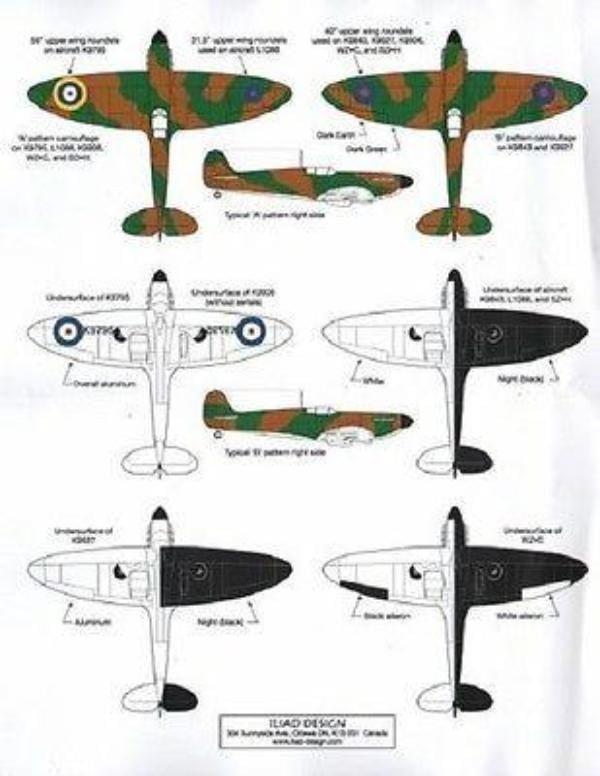 Iliad Design 72009 1/72 Pre-War Spitfires Model Decals - SGS Model Store