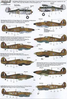 Xtradecal X72161 1/72 The Battle for Malta RAF Model Decals - SGS Model Store