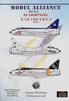 Model Alliance MA-48183 1/48 BAC/EE Lightning Part 5 Model Decals - SGS Model Store