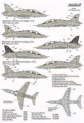 Xtradecal X32028 1/32 BAe Hawk T.1A All Over Grey Camos 1982-1996 Model Decals - SGS Model Store