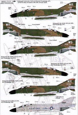 Xtradecal X72072 1/72 USAFE UK based McDonnell F-4 Phantoms Model Decals - SGS Model Store