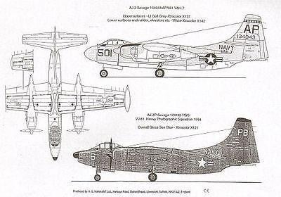 Xtradecal X72029 1/72 North-American AJ-2 Savage Model Decals - SGS Model Store