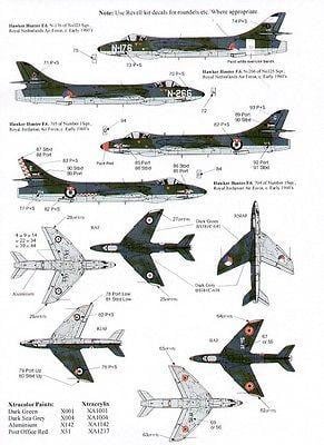 Xtradecal X72058 1/72 Hawker Hunter F.6 Model Decals - SGS Model Store
