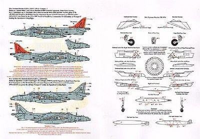 Xtradecal X72185 1/72 UK Air Arm Update Harrier Retirement Model Decals - SGS Model Store