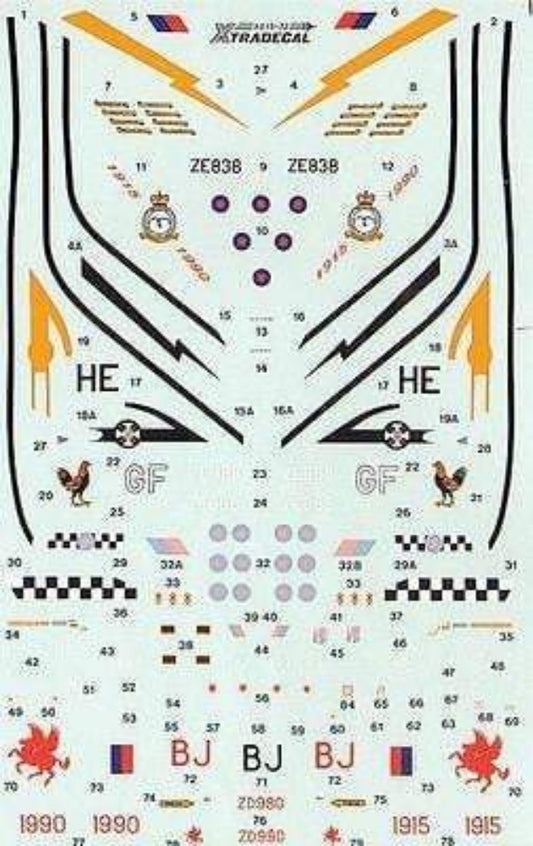 Xtradecal X72019 1/72 RAF Update 1990 Part 2 Model Decals - SGS Model Store