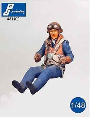 PJ Production 481102 1/48 RAF Pilot WWII seated in aircraft Resin Figure - SGS Model Store