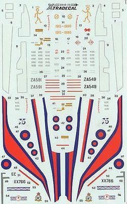 Xtradecal X72018 1/72 RAF Update 1990 Part 1 Model Decals - SGS Model Store