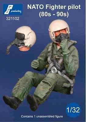 PJ Production 321102 1/32 Modern NATO pilot seated in aircraft Resin Figure - SGS Model Store