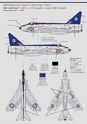 Model Alliance MA-48183 1/48 BAC/EE Lightning Part 5 Model Decals - SGS Model Store