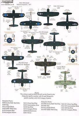 Xtradecal X72209 1/72 Vought F4U-1 Corsairs Model Decals - SGS Model Store