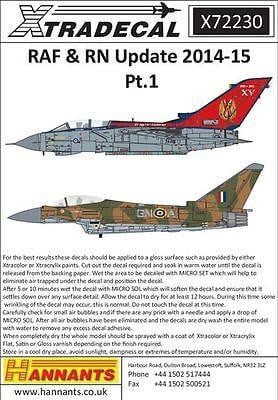 Xtradecal X72230 1/72 RAF & RN Update 2014-15 Pt.1 Model Decals - SGS Model Store