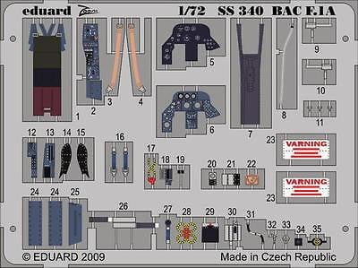 Eduard SS340 1/72 BAC Lightning F.1A P.E. Detail Set For Trumpeter - SGS Model Store