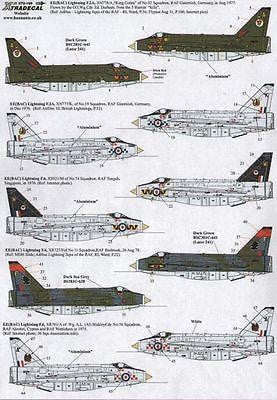 Xtradecal X72155 1/72 BAC/EE Lightning Model Decals - SGS Model Store