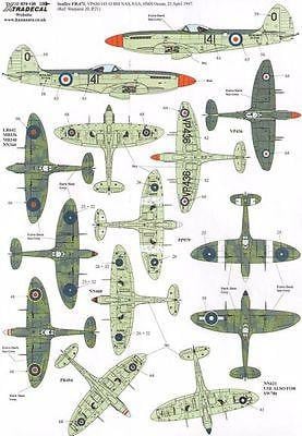 Xtradecal X72135 1/72 Supermarine Seafire Model Decals - SGS Model Store