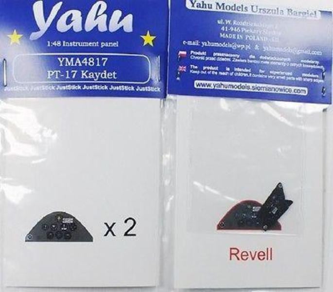 Yahu Models YMA4817 1/48 Stearman PT-17 Kaydet Instrument Panel for Revell - SGS Model Store