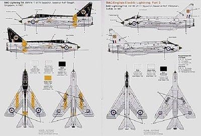 Model Alliance MA-48183 1/48 BAC/EE Lightning Part 5 Model Decals - SGS Model Store