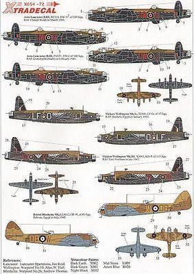 Xtradecal X72054 1/72 RAF Bomber Command Part 1 Model Decals - SGS Model Store