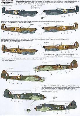 Xtradecal X72161 1/72 The Battle for Malta RAF Model Decals - SGS Model Store