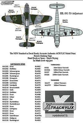 Xtradecal X72264 1/72 Messerschmitt Bf-109 Stab markings Pt 2 Model Decals - SGS Model Store