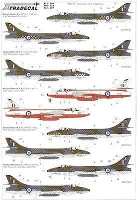 Xtradecal X72046 1/72 Hawker Hunter F.6 Model Decals - SGS Model Store