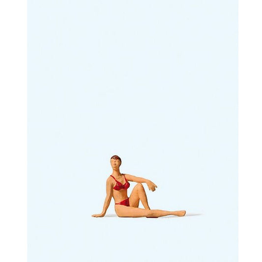 Preiser 28072 H0 Scale Female Bather Seated Figure