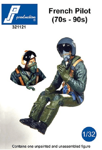 PJ Production 321121 1/32 French pilot seated in a/c (70s-90s) Resin Figure - SGS Model Store