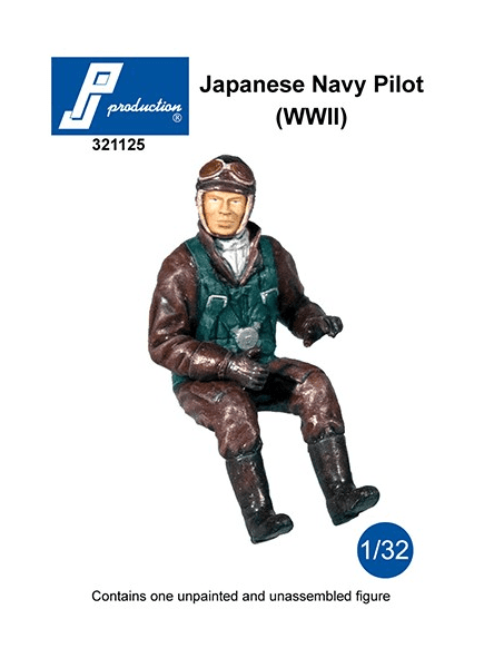 PJ Production 321125 1/32 Imperial Japanese Navy Pilot (WWII) Resin Figure - SGS Model Store