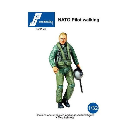PJ Production 321126 1/32 NATO Pilot walking Resin Figure - SGS Model Store