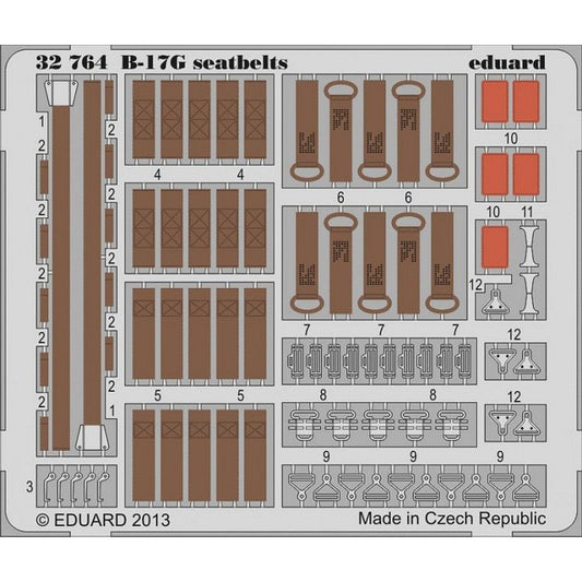 Eduard 32764 B-17G seatbelts for HK Models 1/32