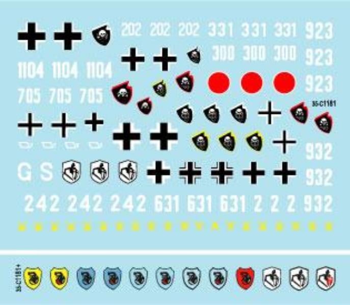 Star Decals 35-C1181 1/35 18. Panzer Division # 1 Model Decals - SGS Model Store
