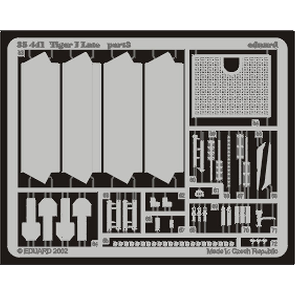 Eduard 35441 Tiger I Late Photo Etched Set for Tamiya 1/35