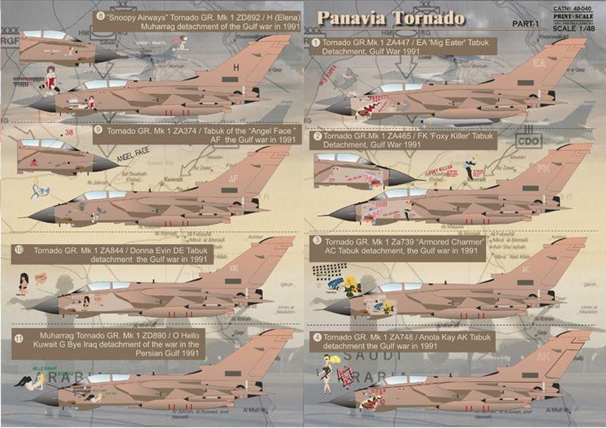 Print Scale 48-040 1/48 Panavia Tornado Part 1 Model Decals - SGS Model Store