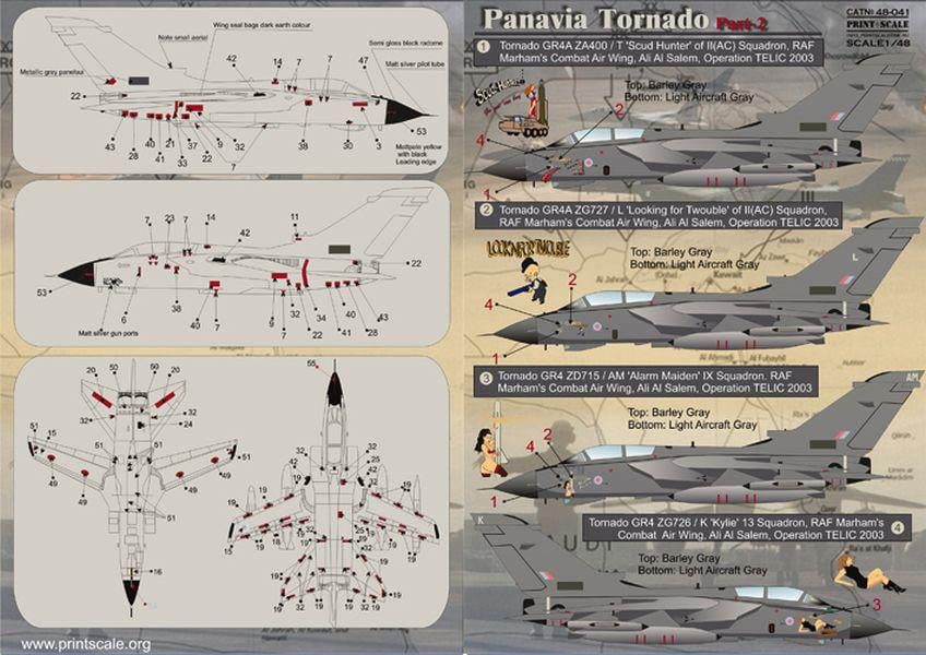 Print Scale 48-041 1/48 Panavia Tornado Part 2 Model Decals - SGS Model Store