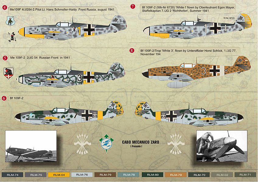 Print Scale 48-048 1/48 Messerschmitt Bf-109F-2 Part 1 Model Decals - SGS Model Store