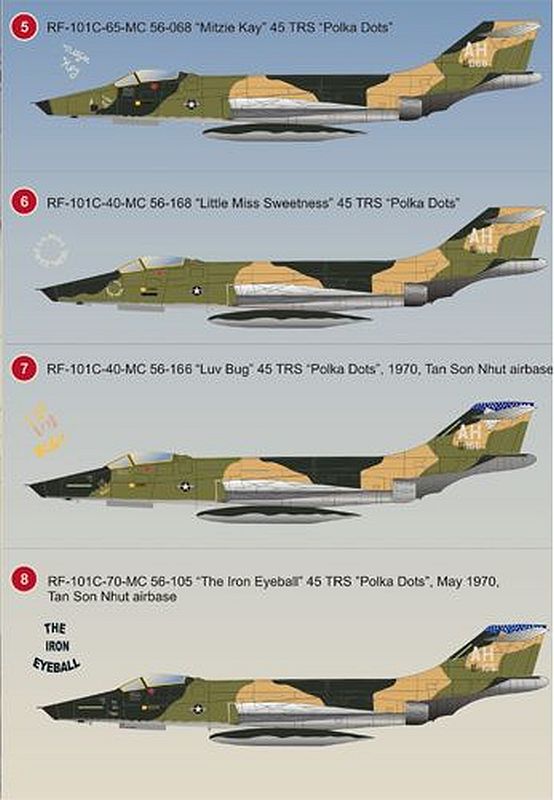 Print Scale 48-050 1/48 McDonnell RF-101C Voodoo TRS "Polka Dots" Decals