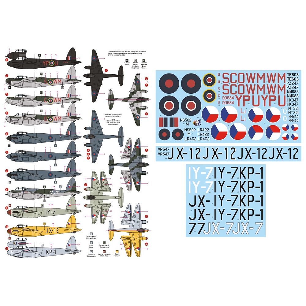 DK Decals 48007 DH.98/B-36 Mosquito 1/48