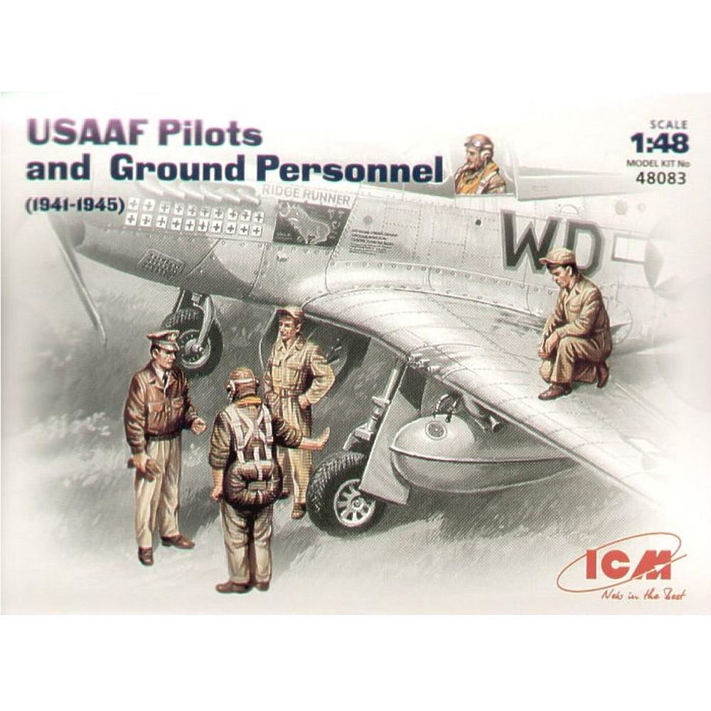 ICM 48083 1/48 WWII USAAF Pilots and Ground Personnel 1941-1945