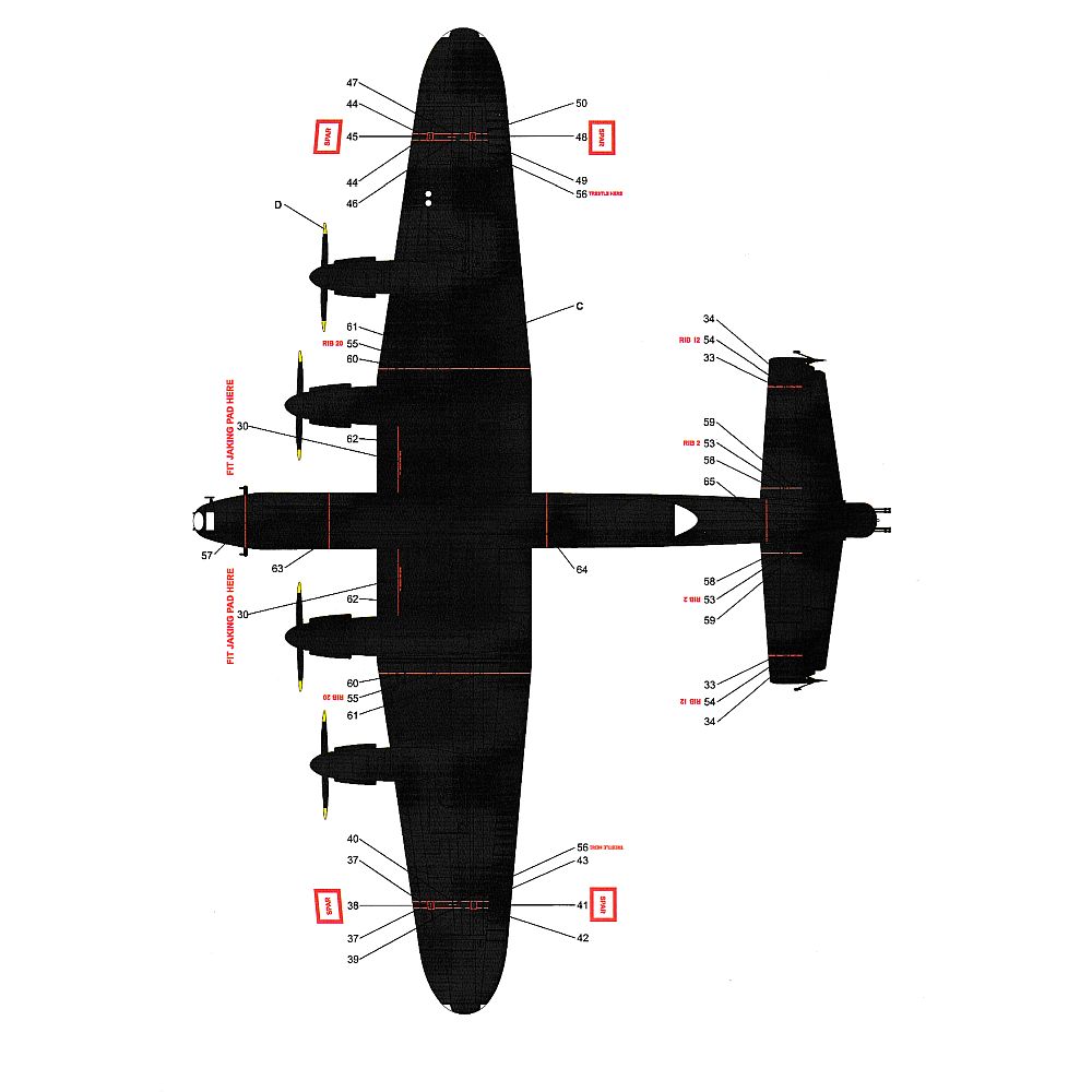 Techmod 48801 Avro Lancaster B.I 1/48