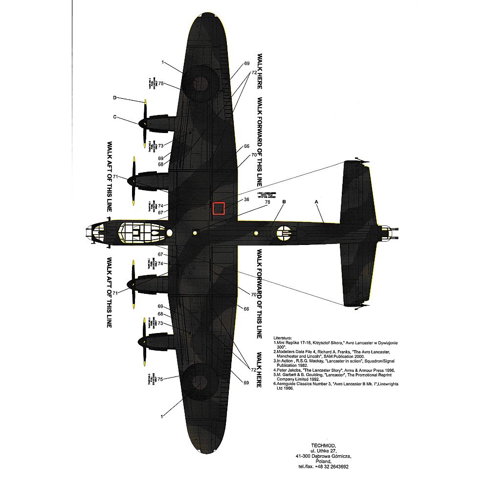 Techmod 48801 Avro Lancaster B.I 1/48