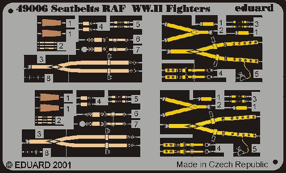 Eduard 49006 1/48 RAF Fighters WWII seat belts - SGS Model Store