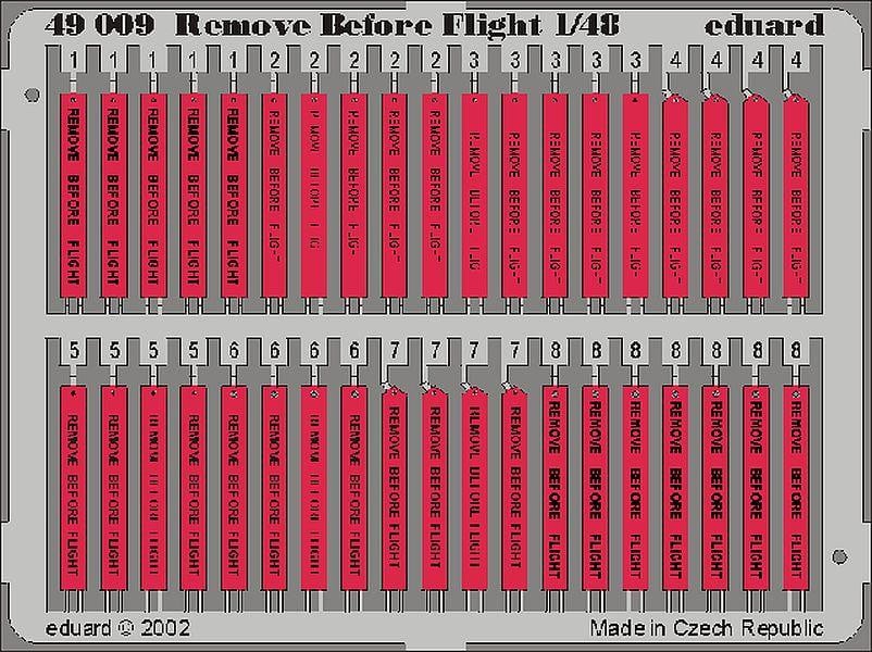 Eduard 49009 1/48 Remove Before Flight Tags - SGS Model Store
