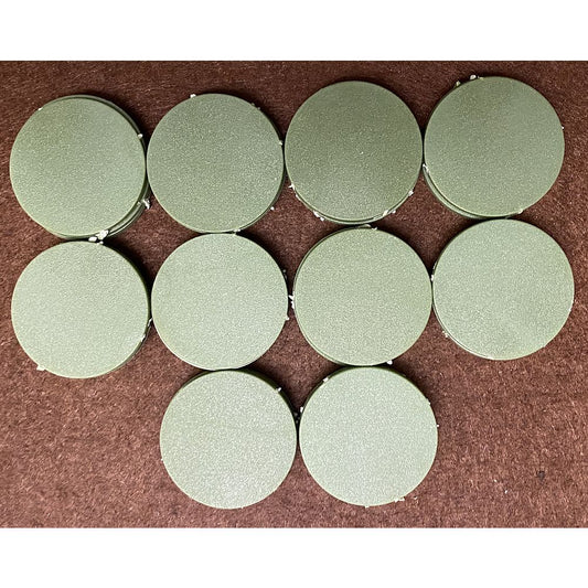 50 Renedra Green Round 30mm Diameter Wargaming Bases