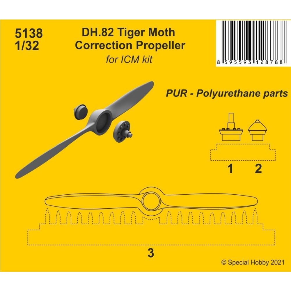 CMK Kits 5138 DH.82 Tiger Moth Correction Propeller for ICM 1/32