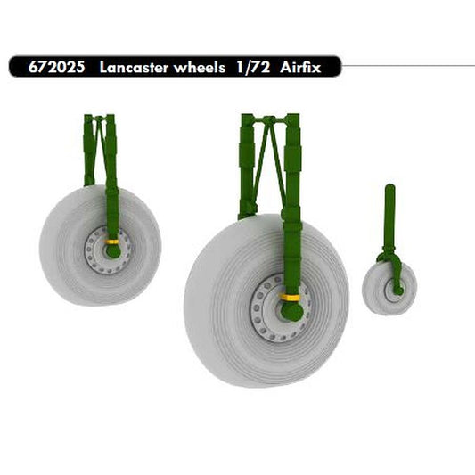 Eduard 672025 1/72 Lancaster wheels for Airfix Kits