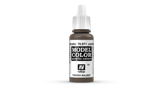 Vallejo Model Color 70.871 Leather Brown Acrylic Paint 17ml bottle