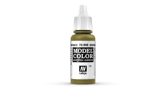 Vallejo Model Color 70.998 Metallic Bronze Acrylic Paint 17ml bottle