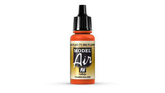 Vallejo Model Air 71.082 Fluorescent Red Acrylic Paint 17ml bottle
