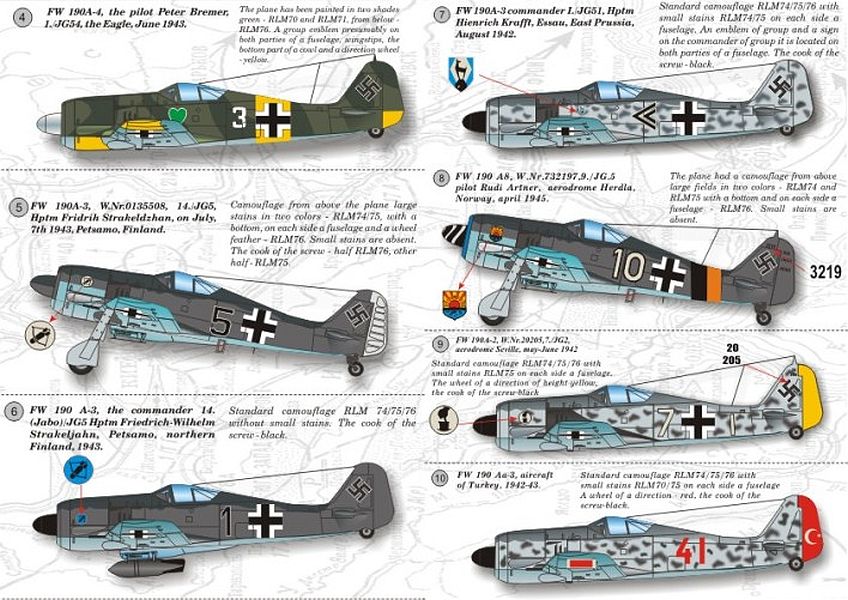 Print Scale 72-002 1/72 Focke-Wulf Fw-190A2 - A-9 Model Decals