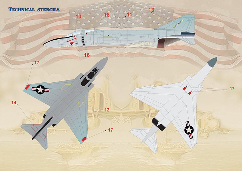 Print Scale 72-058 1/72 U.S. Navy F-4 Phantom Mig Killers Part 1 Model Decals