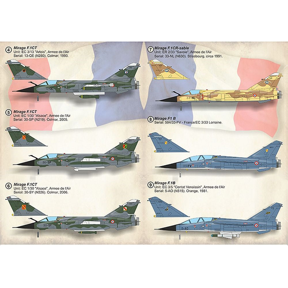 Print Scale 72-397 1/72 Dassault Mirage F.1 Part 2 Decals